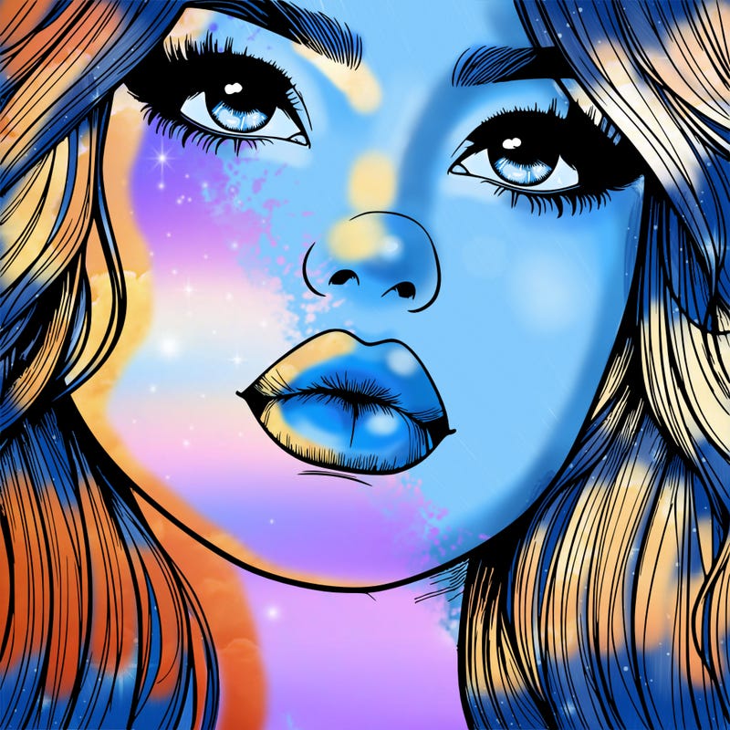 really realistic girl with lips