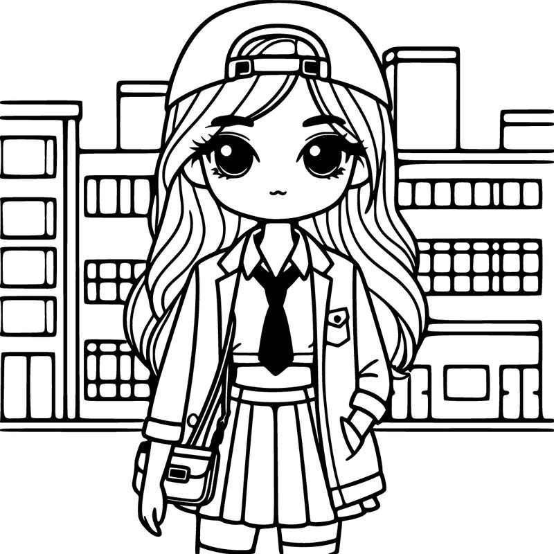 cool girl at high school