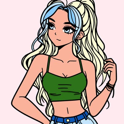 girl in crop top