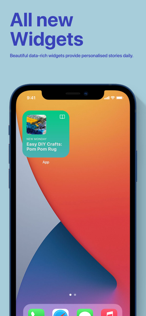 Learn to Draw Princesses - iPhone home screen displaying a personalized creative craft widget from the Learn to Draw Princesses app.