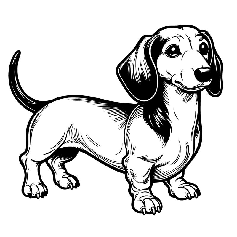 realistic dachshund