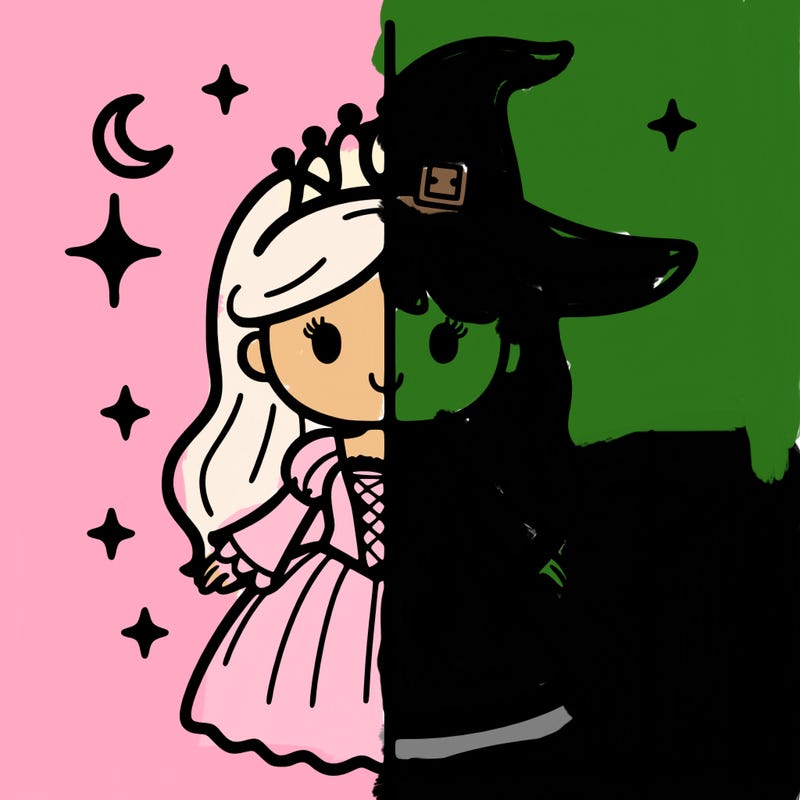 split princess and witch