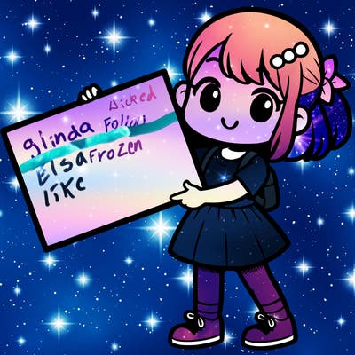 girl holding a big sign