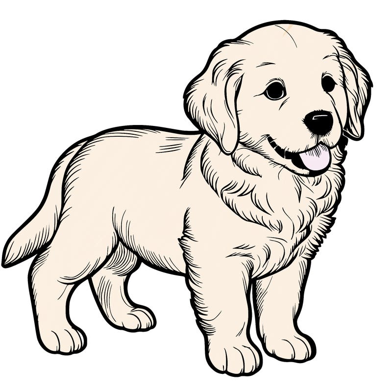 realistic golden retriever puppy