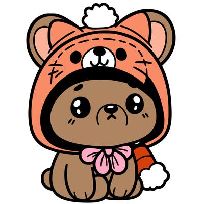bear in a cat hat