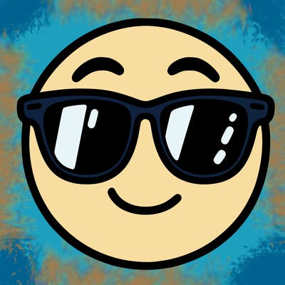 emoji with sunglasses