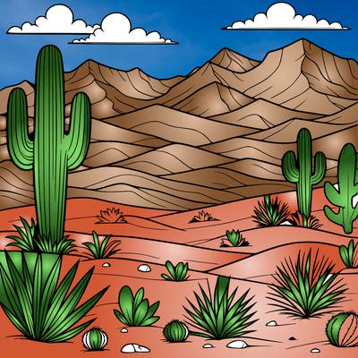 a realistic desert