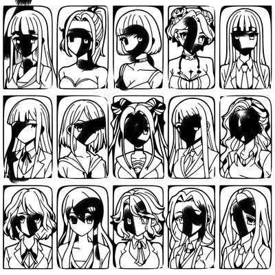 girls that look diffrent anime