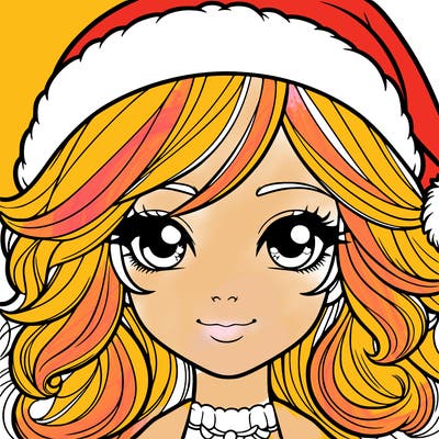 realistic christmas girl