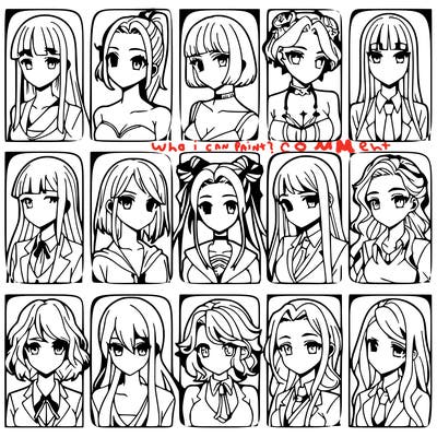 girls that look diffrent anime