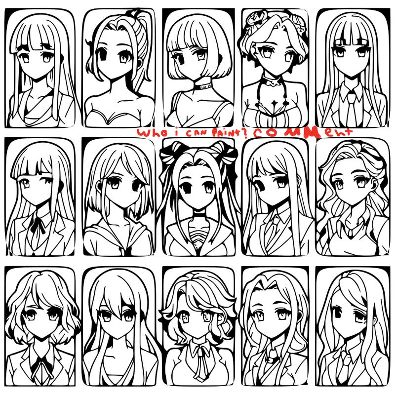 girls that look diffrent anime