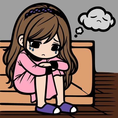 depressed girl