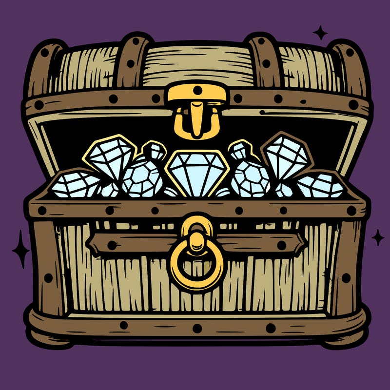 treasure chest with jewels