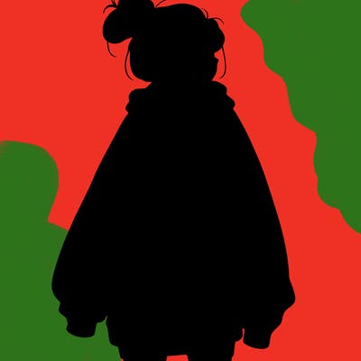 realistic girl with a oversized sweatshirt on and a bun