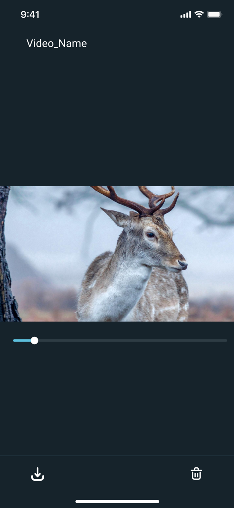 ATN Obsidian 4 - Reviewing a recorded deer hunting video on the ATN Obsidian 4 app interface