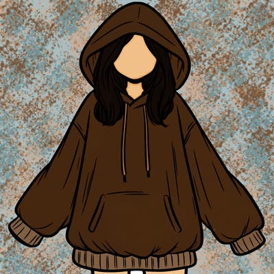 girl in oversized hoodie