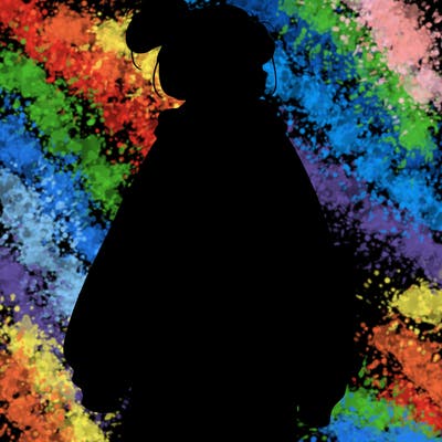 realistic girl with a oversized sweatshirt on and a bun