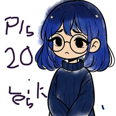 sad girl with glasses in a sweater