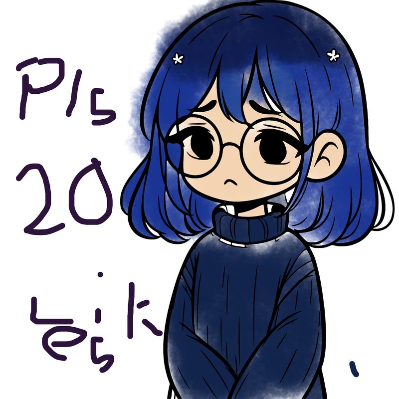 sad girl with glasses in a sweater