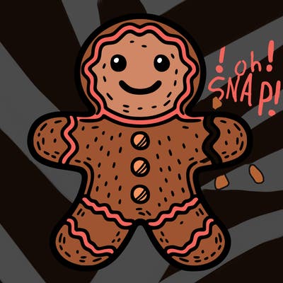 a gingerbread man cookie.