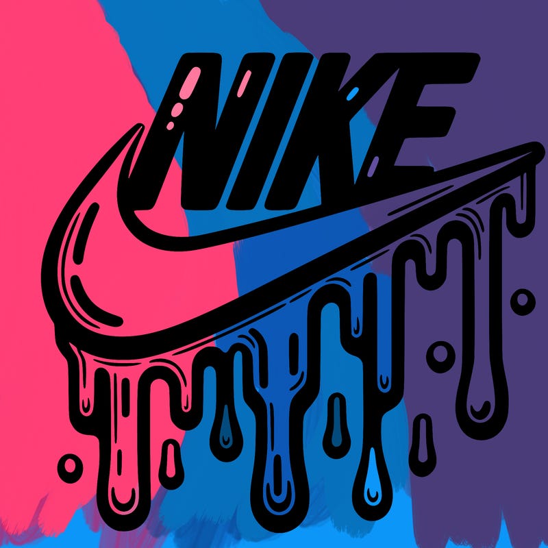 dripping nike logo