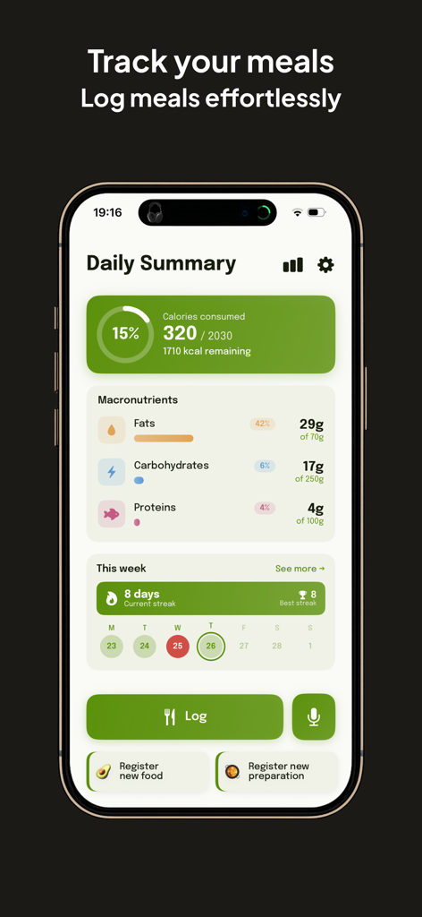 Kalories App | Simple & Private Nutrition Tracker for iPhone