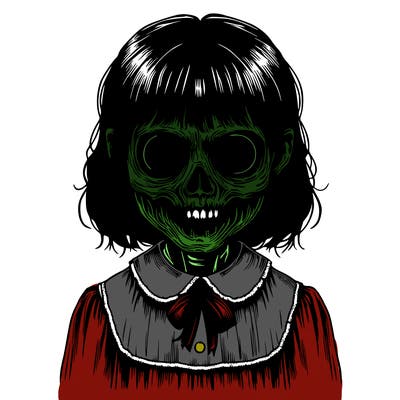realistic creepy girl