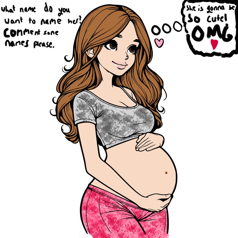 realistic pregnant girl