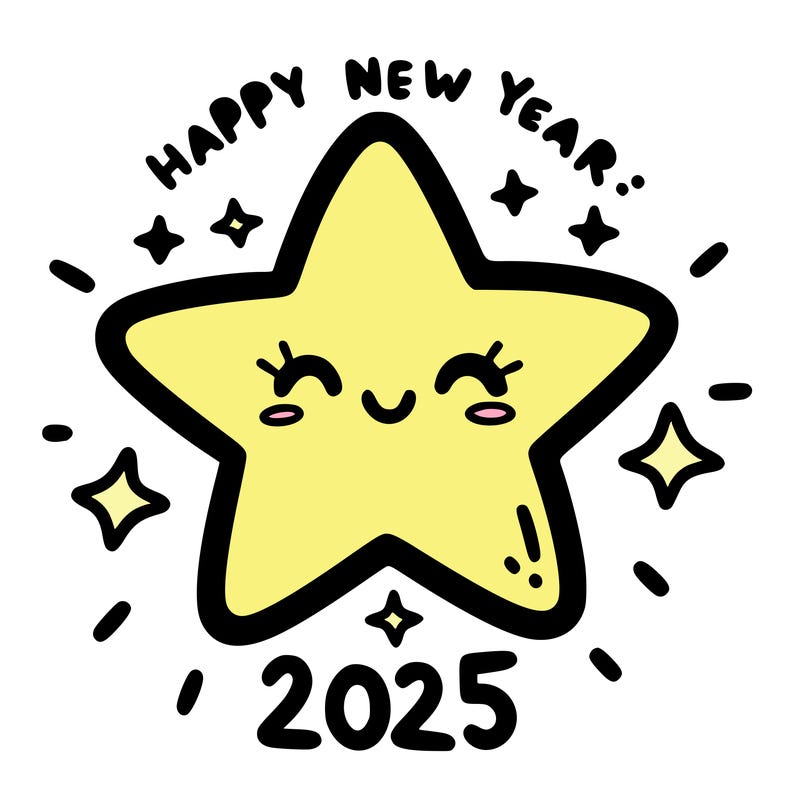 happy new year 2025 star wish