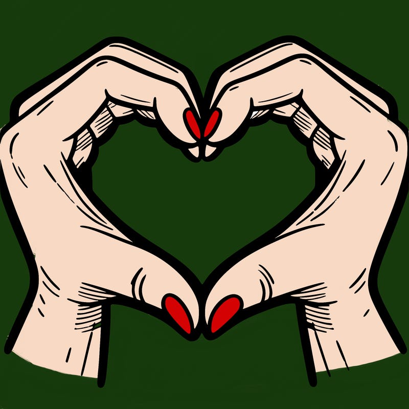 two hands forming a heart