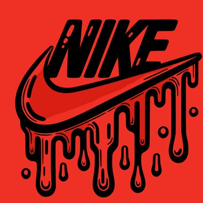 dripping nike logo