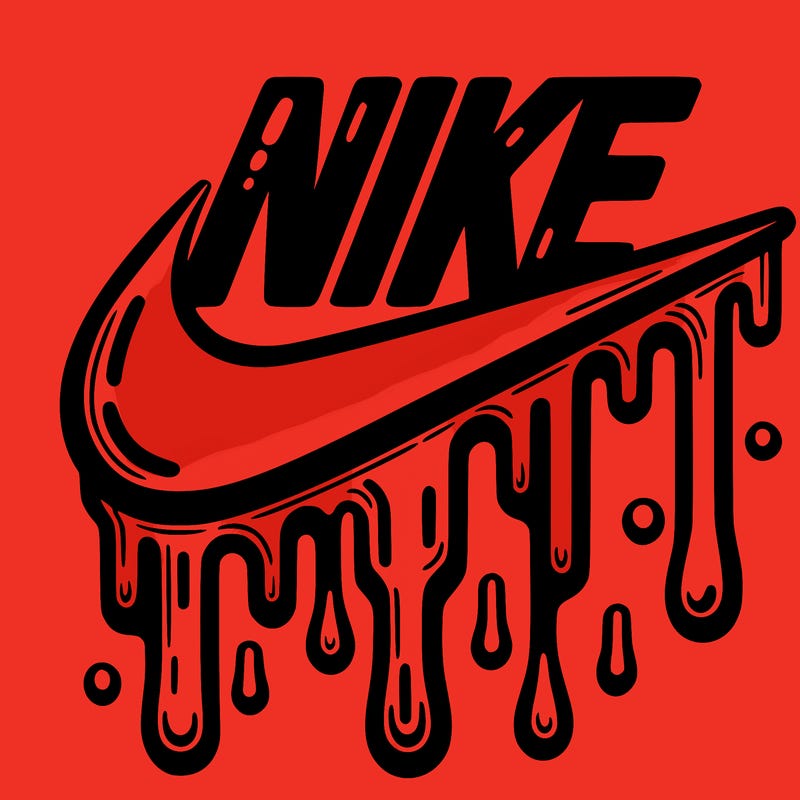 dripping nike logo