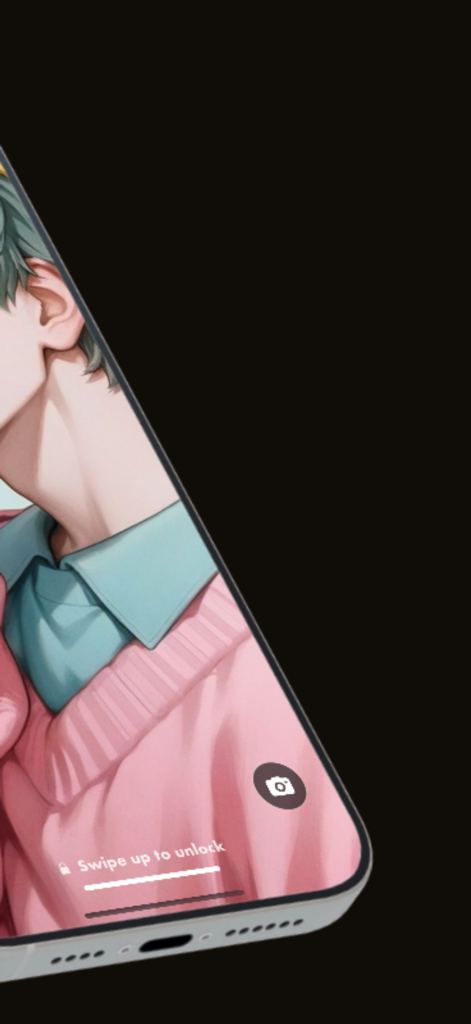 kPop Demon Wallpapers - Pantalla de iPhone mostrando un fondo de pantalla de alta calidad estilo anime de un idol de k-Pop con una estética atrevida