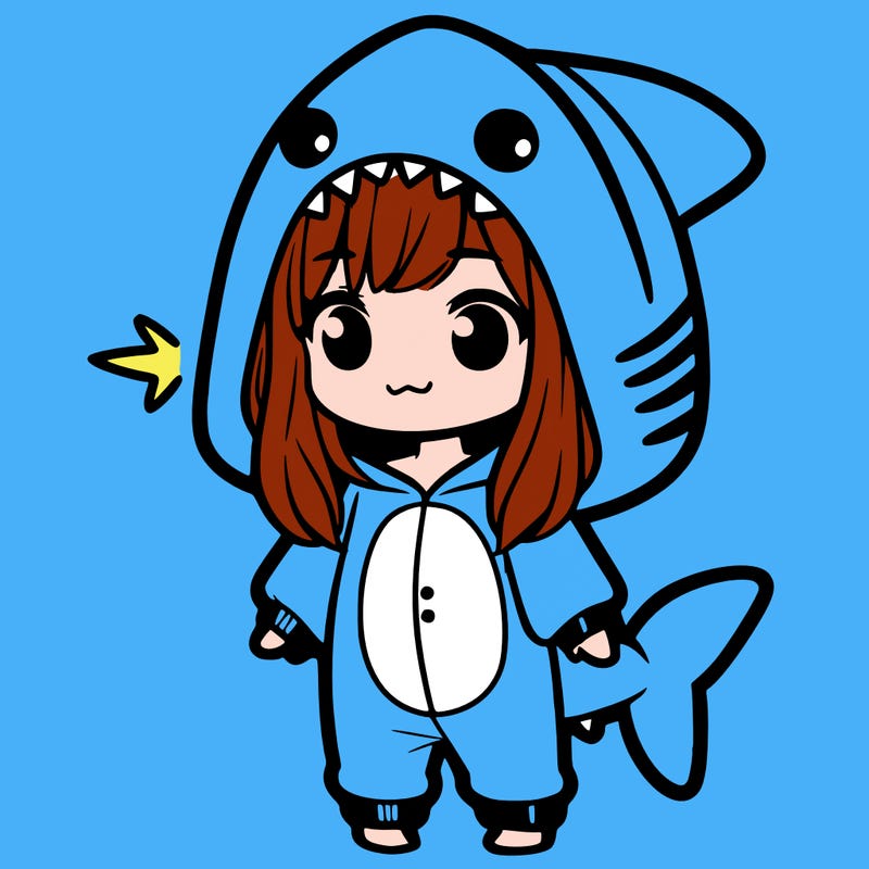 girl in shark onesie