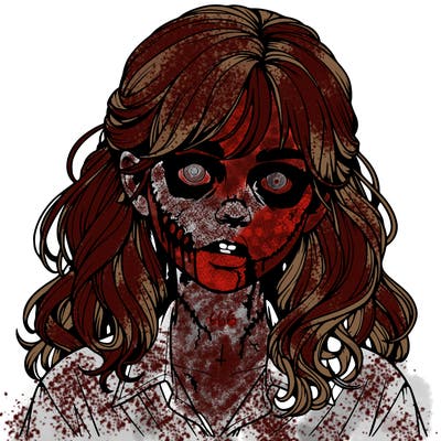 zombie  realistic girl