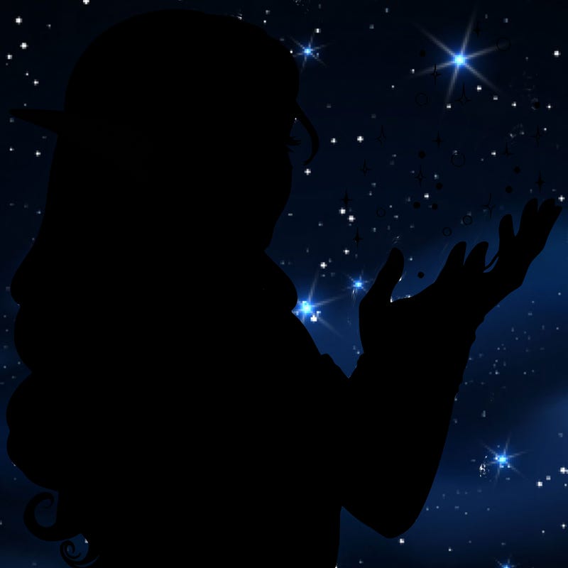 realistic elf girl doing magic