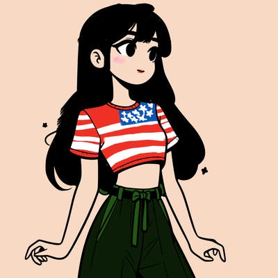 girl in a cute crop top