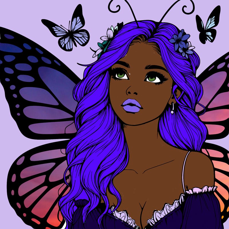 butterfly fairy realistic girl