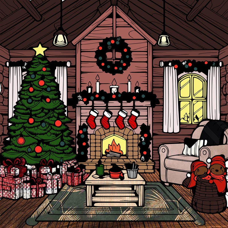 christmas house interior