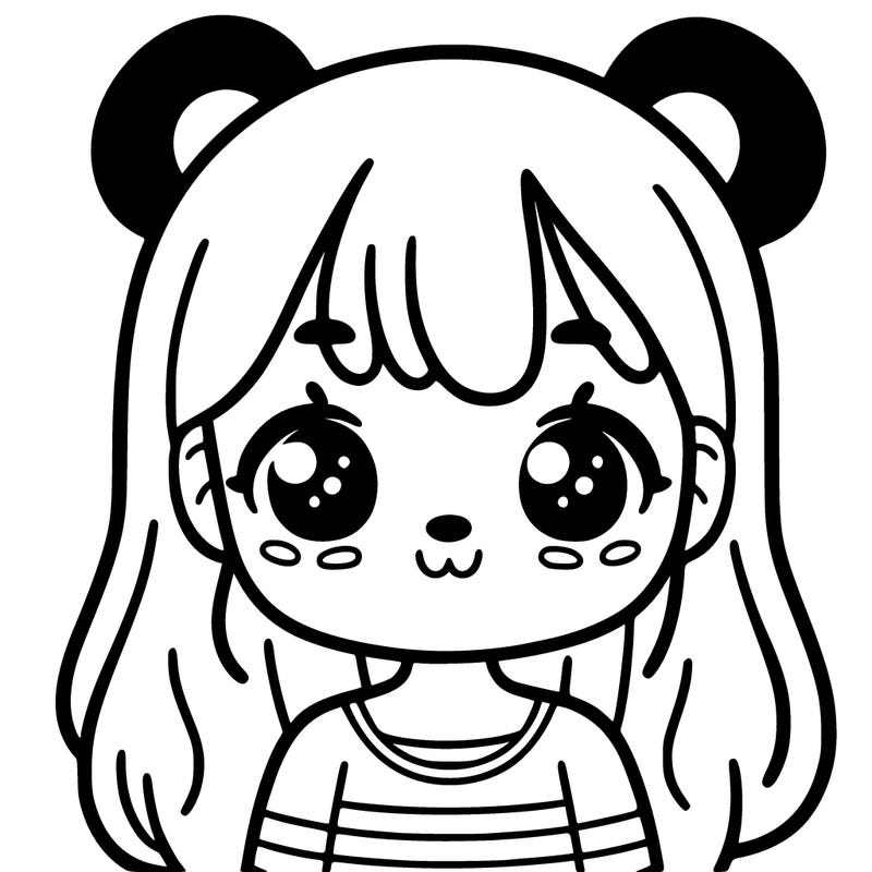 girl with panda ears