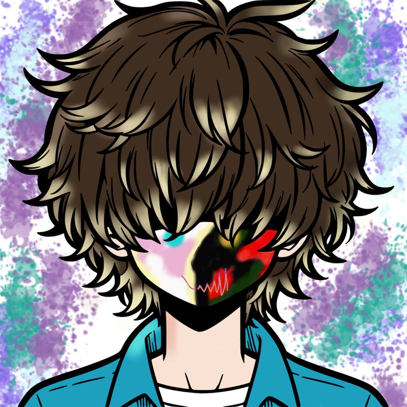 manga boy fluffy hair covering his eyes