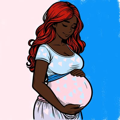 woman heavily pregnant realistic
