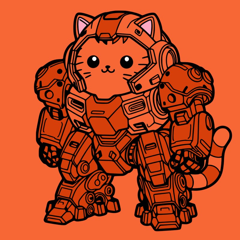 cat in a mech suit