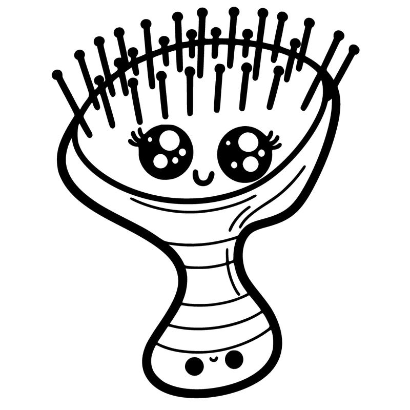 hairbrush with cute eyes