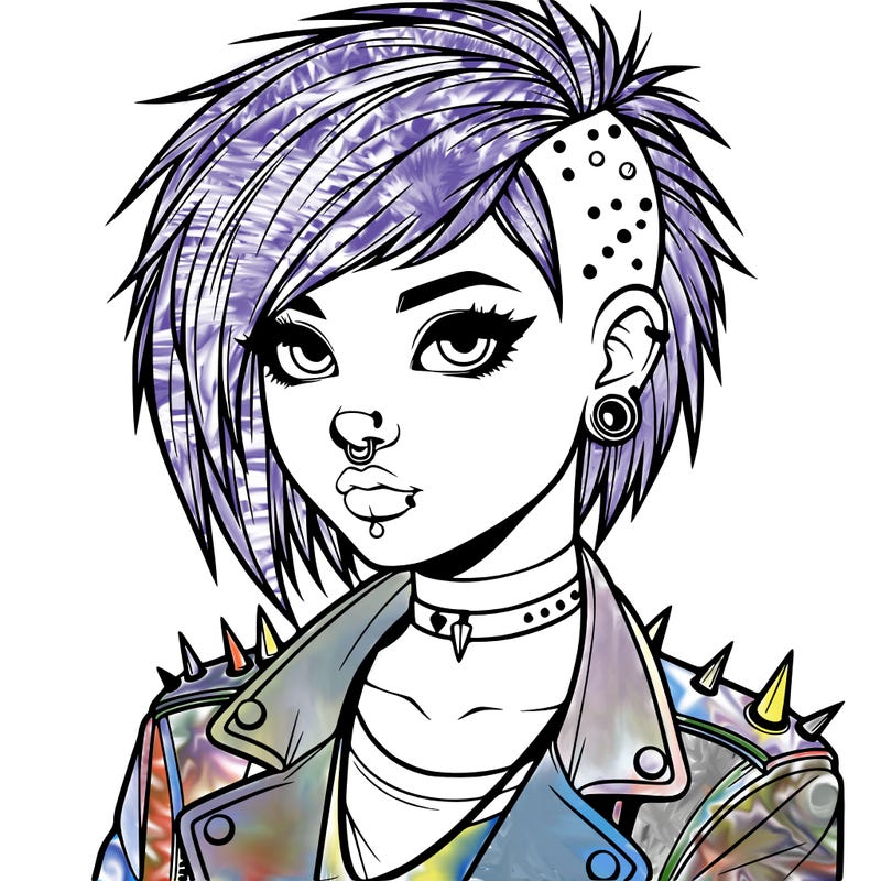 realistic punk girl