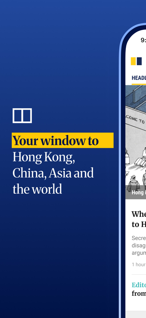 South China Morning Post: News - South China Morning Post app interface featuring global news headlines and regional reporting on Asia