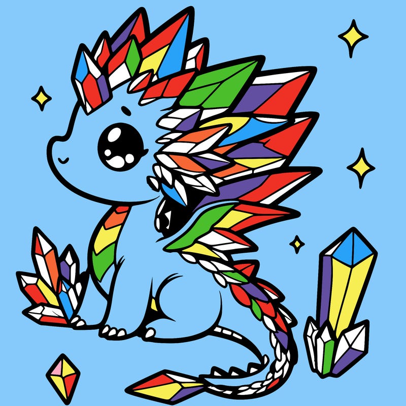 little cute crystal dragon