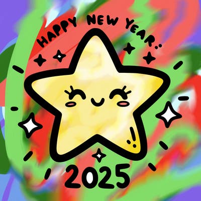 happy new year 2025 star wish