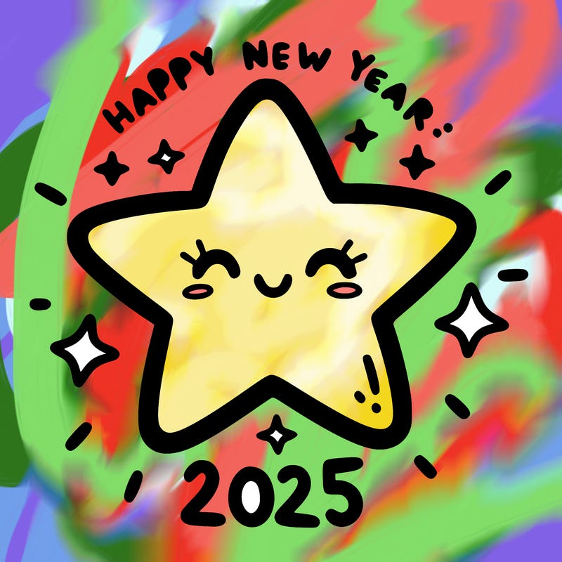 happy new year 2025 star wish