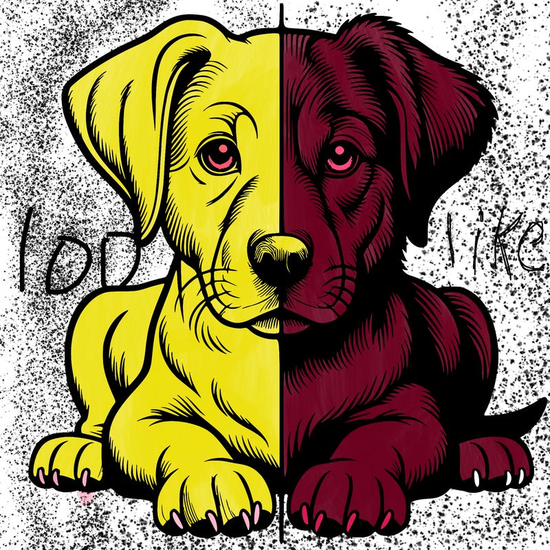 realistic dog split picture